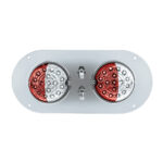 304 SS Above Door Dome Light Kit With 2 X 17 LED Double Fury Watermelon For KW & PB Trucks-Red & White LED - Image 5