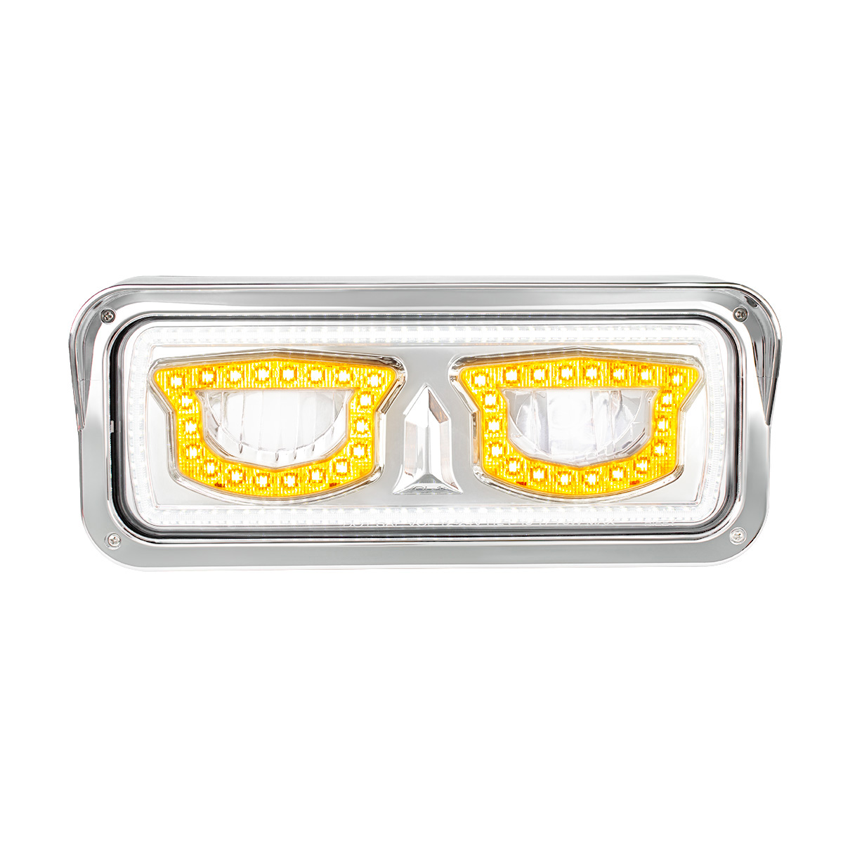 High Power Chrome LED Headlight With Turn Signal And Position Light-Driver 35715