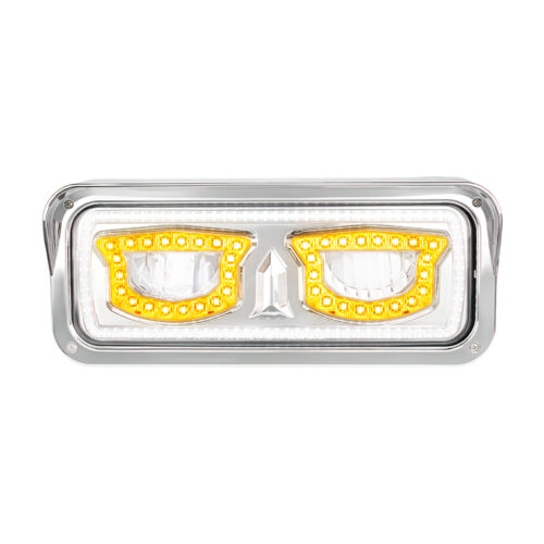High Power Chrome LED Headlight With Turn Signal And Position Light-Passenger 35716