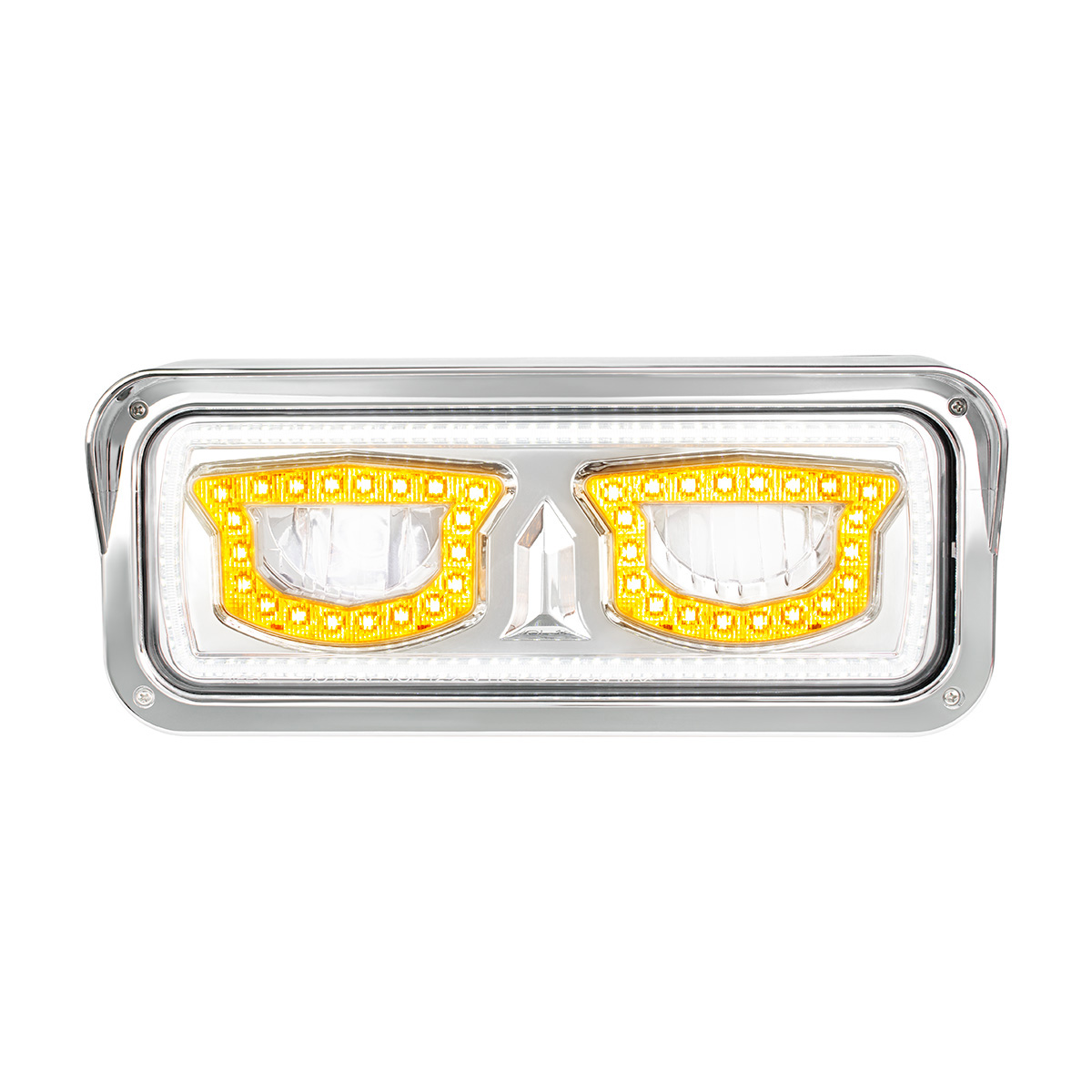 High Power Chrome LED Headlight With Turn Signal And Position Light-Passenger 35716