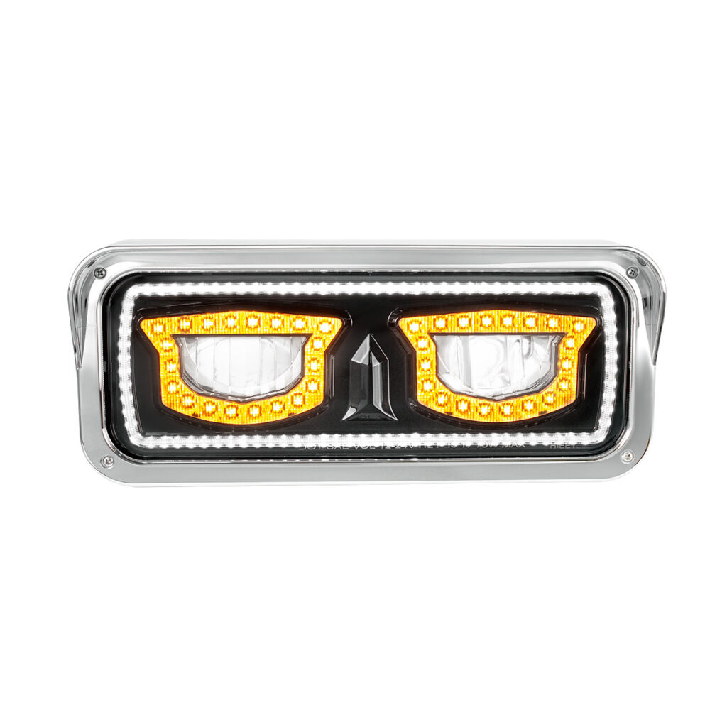 High Power Blackout LED Headlight With Turn Signal And Position Light-Driver 35717