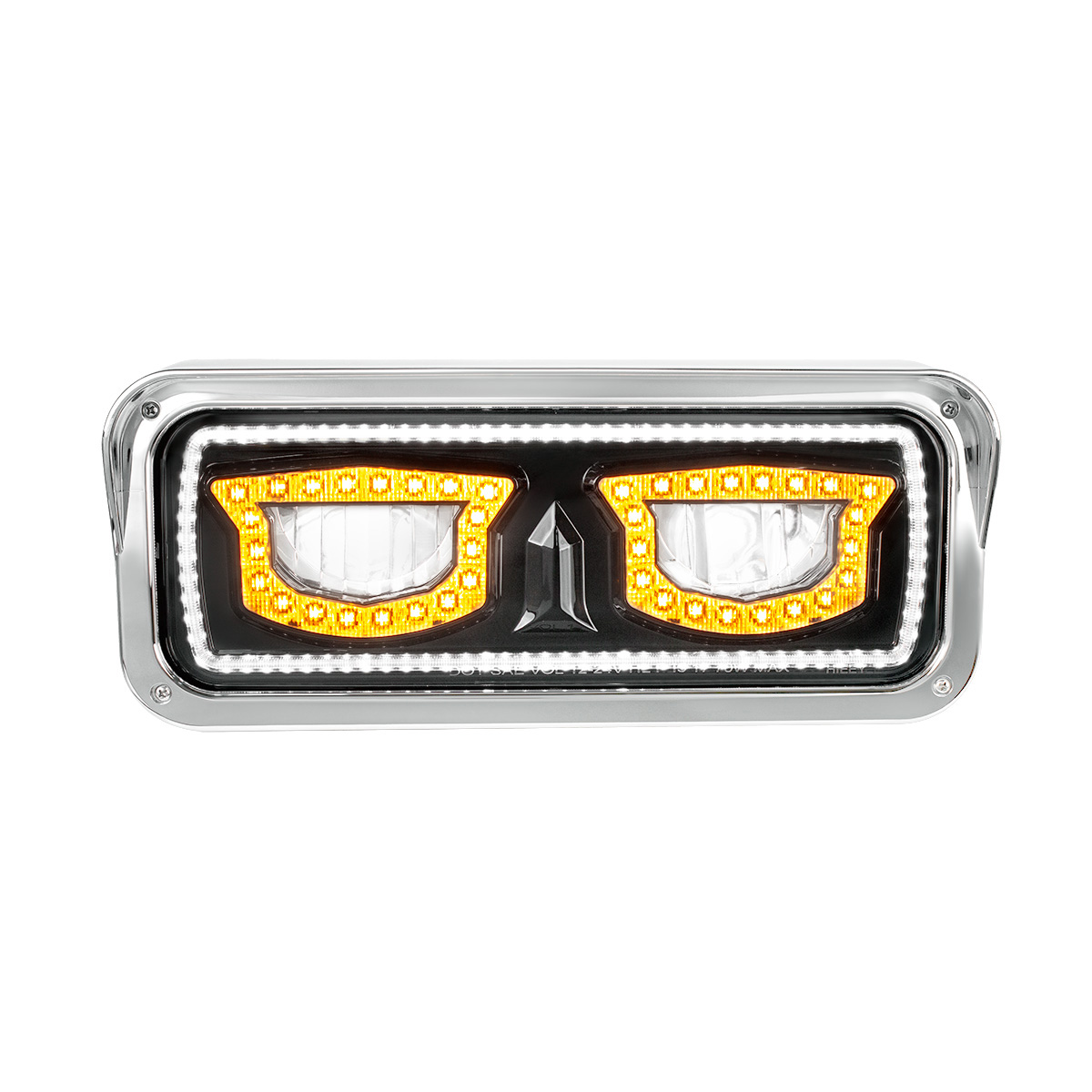 High Power Blackout LED Headlight With Turn Signal And Position Light-Driver 35717