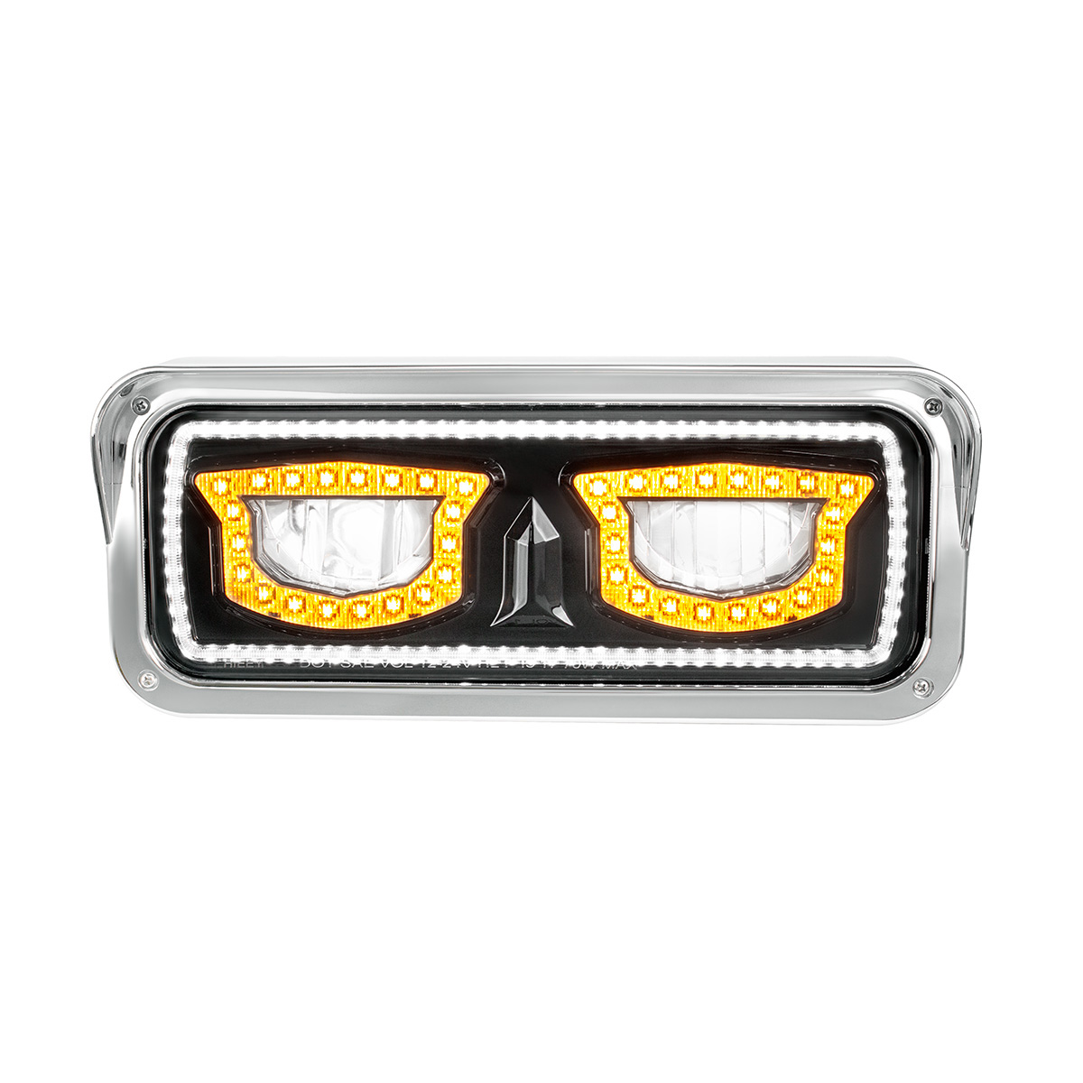 High Power Blackout LED Headlight With Turn Signal And Position Light-Passenger 35718