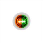 2 LED 3/4" Mini Double Fury Light (Clearance/Marker) - Amber & Green LED/Clear Lens 35929