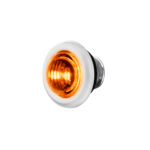 2 LED 3/4" Mini Double Fury Light (Clearance/Marker) - Amber & White LED/Clear Lens - Image 5