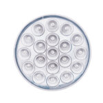 19 LED 4" Round Double Fury Light (Stop & Turn) - Red & Amber LED/Clear Lens - Image 4