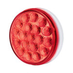 19 LED 4" Round Double Fury Light (Stop & Turn) - Red & Amber LED/Clear Lens - Image 6