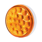 19 LED 4" Round Double Fury Light (Stop & Turn) - Red & Amber LED/Clear Lens - Image 7