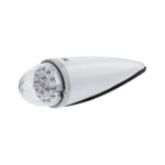 17 LED Watermelon Double Fury Light Torpedo Cab Light - Amber & Blue LED/Clear Lens - Image 4