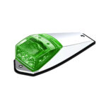 Double Fury 17 LED Light Grakon 5000 Style Square Cab Light - Amber & Green LED/Clear Lens - Image 3