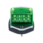 Double Fury 17 LED Light Grakon 5000 Style Square Cab Light - Amber & Green LED/Clear Lens - Image 11