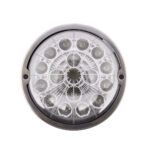 17 LED Watermelon Double Fury Light Flush Mount Kit With Low Profile SS Bezel - Amber & Green LED/Clear Lens - Image 8