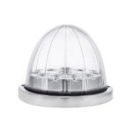 17 LED Watermelon Double Fury Light Flush Mount Kit With Low Profile SS Bezel - Red & Blue LED/Clear Lens - Image 9