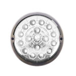 17 LED Watermelon Double Fury Light Flush Mount Kit With Low Profile SS Bezel - Red & White LED/Clear Lens - Image 7