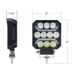 10 LED High Power LED Work Light With "U" Light Guide-Blue - Image 10
