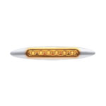 Double Fury 6 LED 6" Dual Function Marker Light With Chrome Bezel-Amber & Red/Clear Lens - Image 2