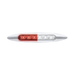 Double Fury 6 LED 6" Dual Function Marker Light With Chrome Bezel-Red & White/Clear Lens 36131