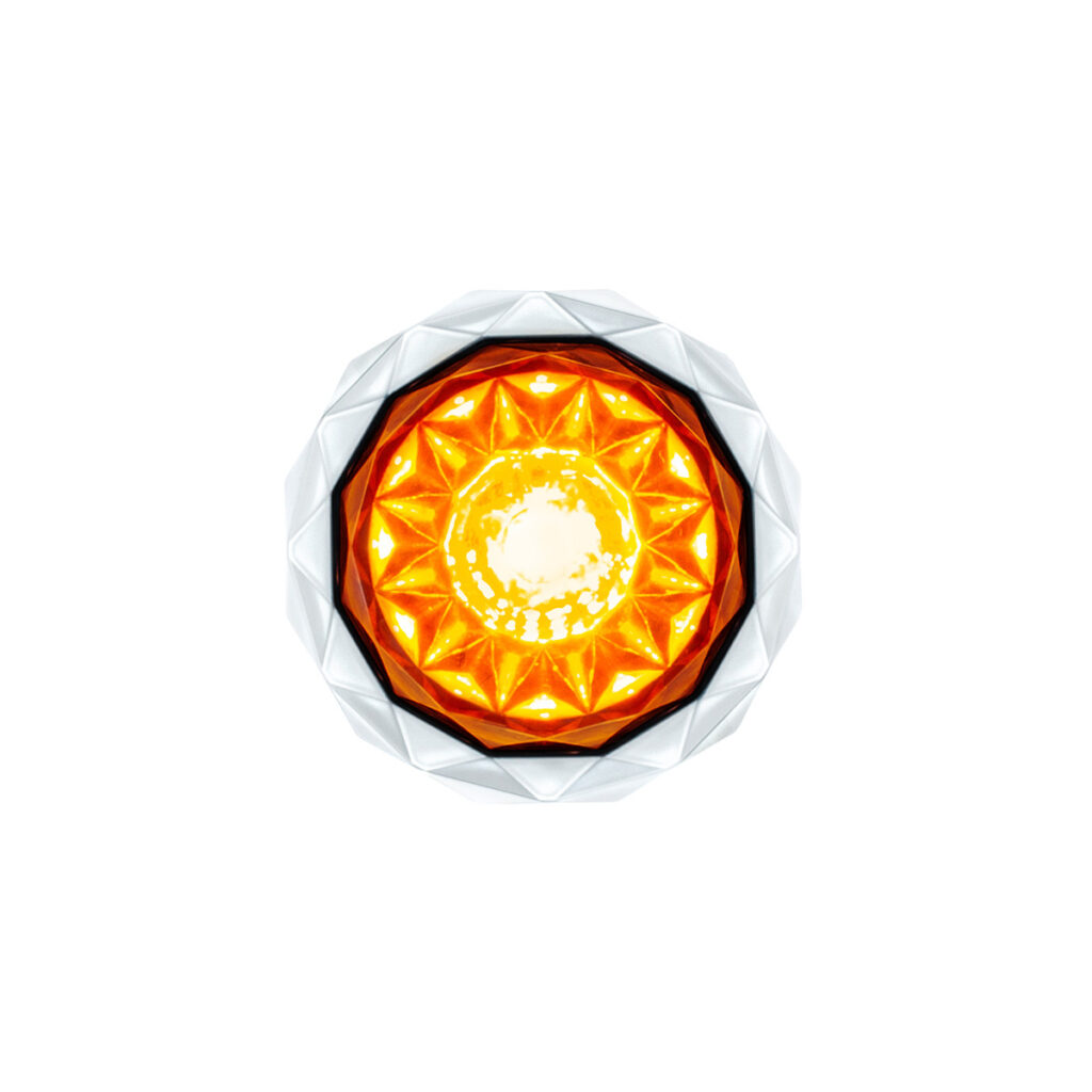 2 LED Dual Function Mini Crystal Watermelon Light (Clearance/Marker)-Amber LED/Amber Lens 36162