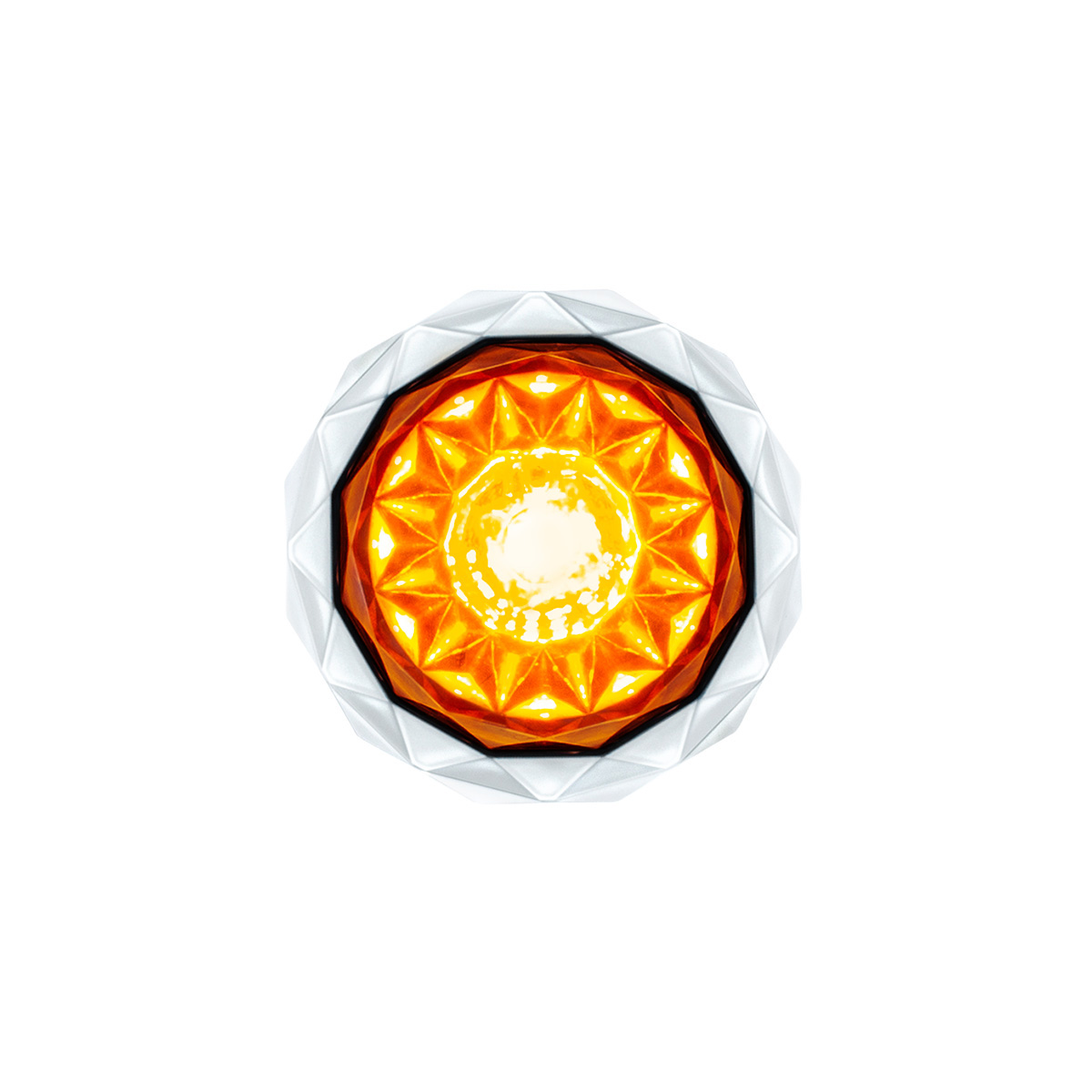 2 LED Dual Function Mini Crystal Watermelon Light (Clearance/Marker)-Amber LED/Amber Lens 36162