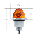2 LED Dual Function Mini Crystal Watermelon Light (Clearance/Marker)-Amber LED/Amber Lens - Image 8