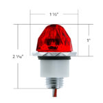2 LED Dual Function Mini Crystal Watermelon Light (Clearance/Marker)-Red LED/Red Lens - Image 8