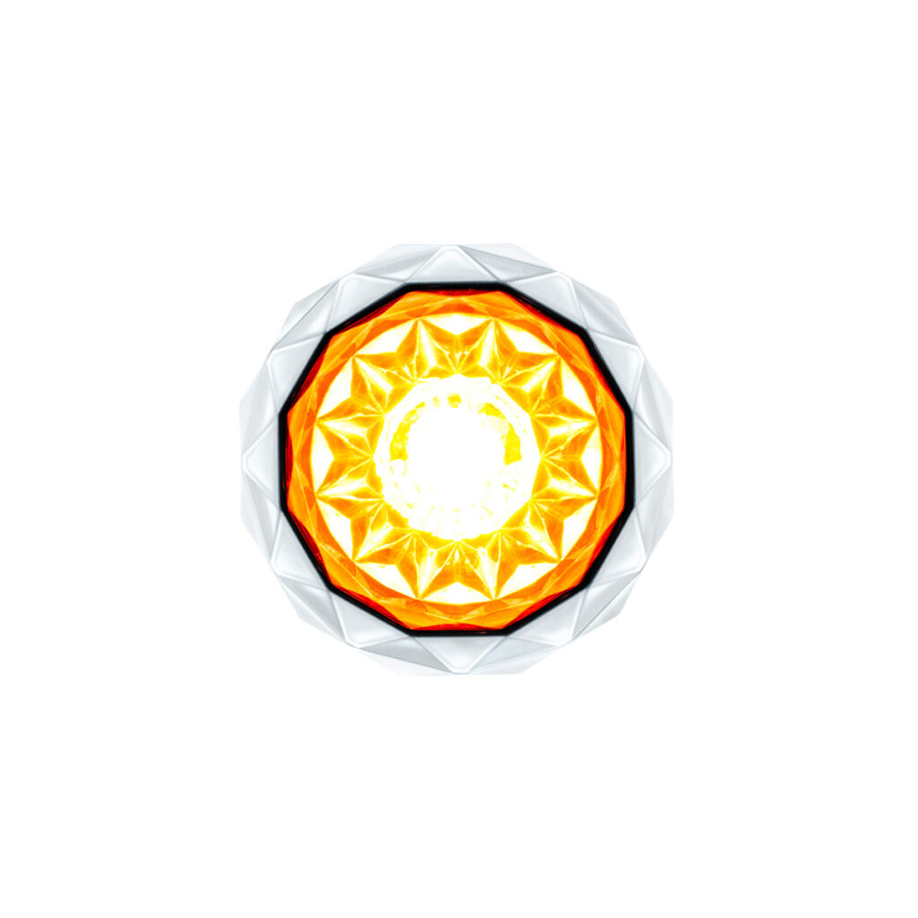2 LED Dual Function Mini Crystal Watermelon Light (Clearance/Marker)-Amber LED/Clear Lens 36164