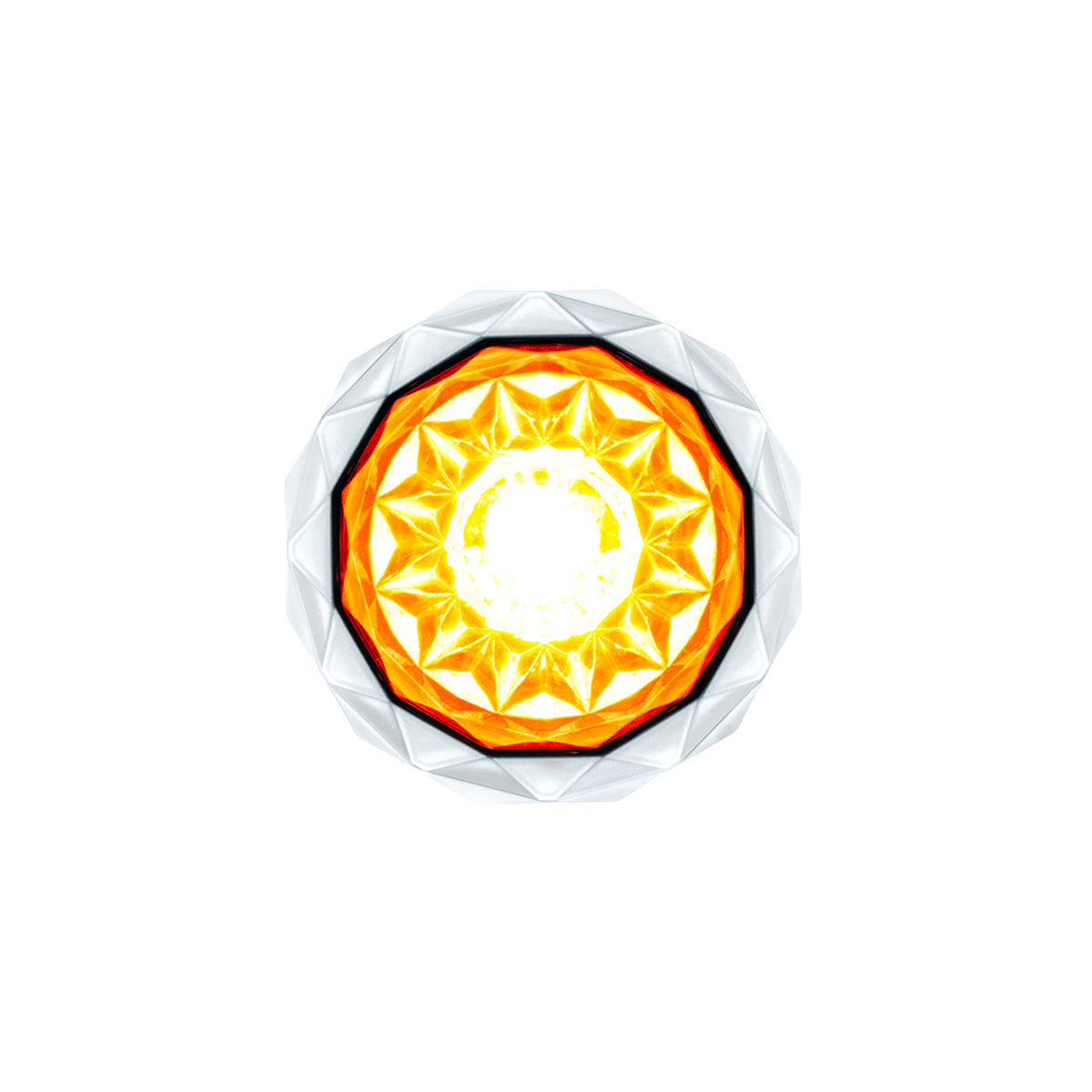 2 LED Dual Function Mini Crystal Watermelon Light (Clearance/Marker)-Amber LED/Clear Lens 36164