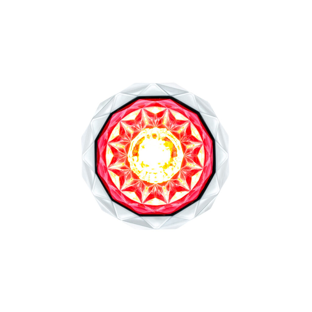 2 LED Dual Function Mini Crystal Watermelon Light (Clearance/Marker)-Red LED/Clear Lens 36165