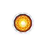 Double Fury 4 LED Dual Function 1-1/8" Crystal Watermelon Light-Amber & Blue LED - Image 2