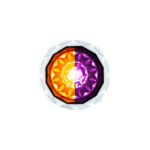 Double Fury 4 LED Dual Function 1-1/8" Crystal Watermelon Light-Amber & Purple LED 36168