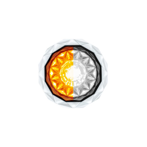 Double Fury 4 LED Dual Function 1-1/8" Crystal Watermelon Light-Amber & White LED 36170