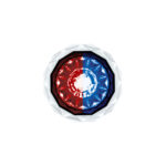 Double Fury 4 LED Dual Function 1-1/8" Crystal Watermelon Light-Red & Blue LED 36171
