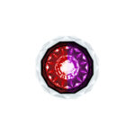 Double Fury 4 LED Dual Function 1-1/8" Crystal Watermelon Light-Red & Purple LED 36173