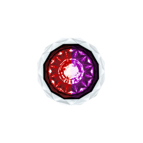 Double Fury 4 LED Dual Function 1-1/8" Crystal Watermelon Light-Red & Purple LED 36173