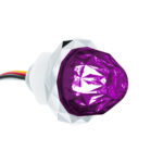 Double Fury 4 LED Dual Function 1-1/8" Crystal Watermelon Light-Red & Purple LED - Image 6