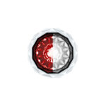 Double Fury 4 LED Dual Function 1-1/8" Crystal Watermelon Light-Red & White LED 36174