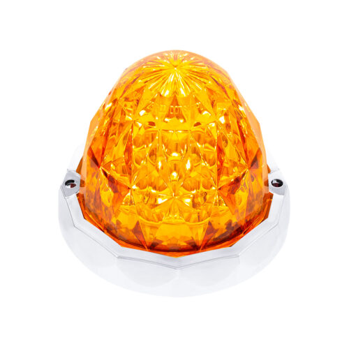 19 LED Dual Function Crystal Watermelon Light Kit With Bezel-Amber LED/Amber Lens 36175