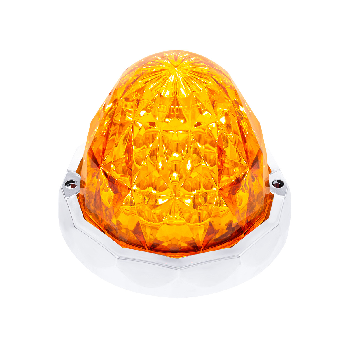 19 LED Dual Function Crystal Watermelon Light Kit With Bezel-Amber LED/Amber Lens 36175