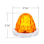 19 LED Dual Function Crystal Watermelon Light Kit With Bezel-Amber LED/Amber Lens - Image 12
