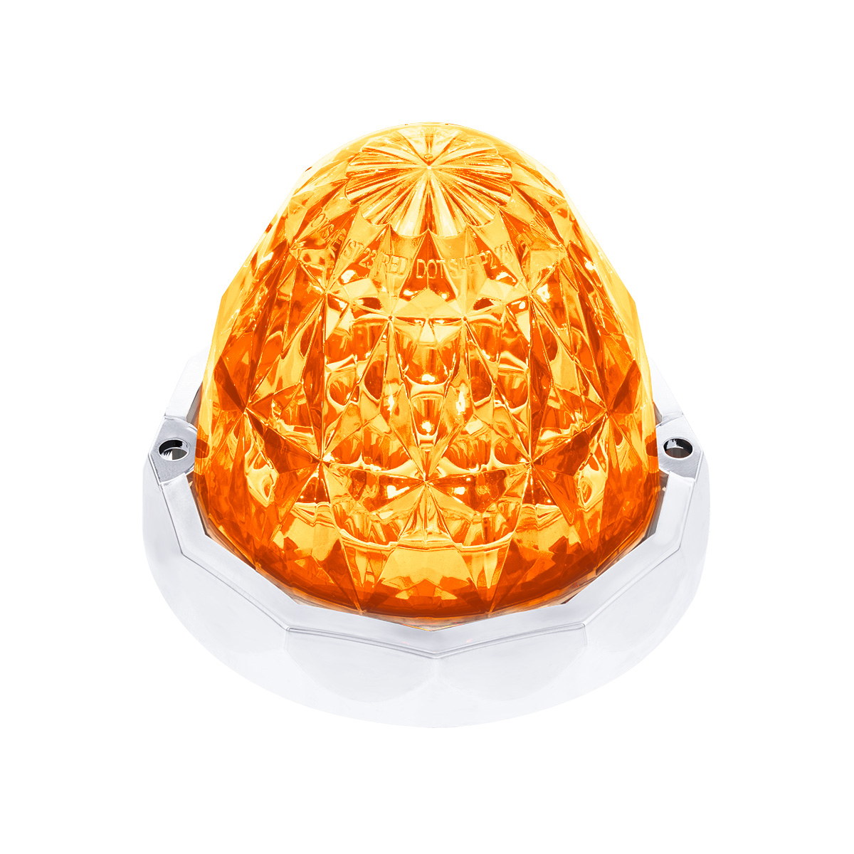 19 LED Dual Function Crystal Watermelon Light Kit With Bezel-Amber LED/Clear Lens 36177