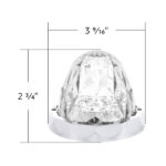 19 LED Dual Function Crystal Watermelon Light Kit With Bezel-Amber LED/Clear Lens - Image 12