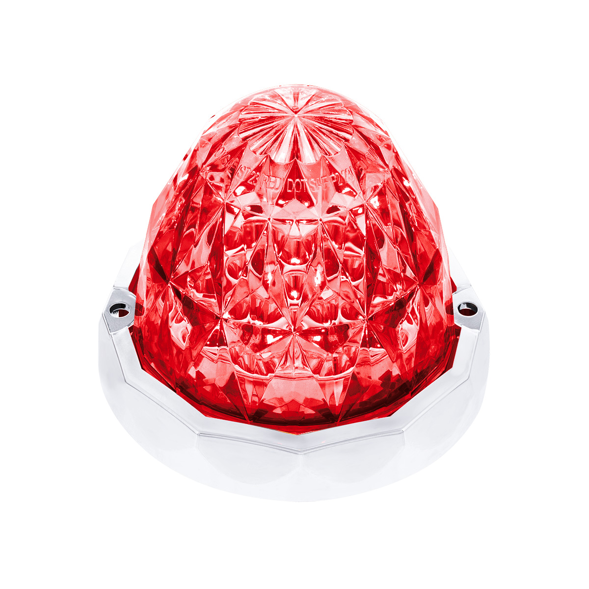 19 LED Dual Function Crystal Watermelon Light Kit With Bezel-Red LED/Clear Lens 36178