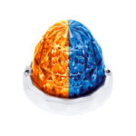 Double Fury 19 LED Dual Function Crystal Watermelon Light Kit With Bezel-Amber & Blue LED/Clear Lens 36179