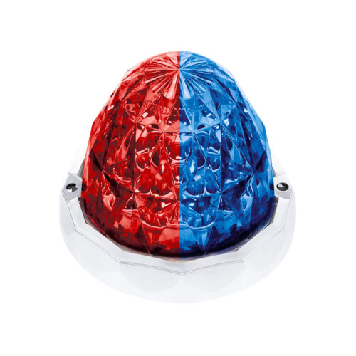 Double Fury 19 LED Dual Function Crystal Watermelon Light Kit With Bezel-Red & Blue LED/Clear Lens 36184