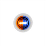 2 LED 3/4" Mini Dual Function Double Fury Light (Clearance/Marker) - Amber & Blue LED/Clear Lens 36188