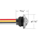 2 LED 3/4" Mini Dual Function Double Fury Light (Clearance/Marker) - Amber & Blue LED/Clear Lens - Image 10