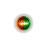 2 LED 3/4" Mini Dual Function Double Fury Light (Clearance/Marker) - Amber & Green LED/Clear Lens 36189