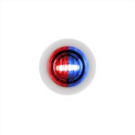 2 LED 3/4" Mini Dual Function Double Fury Light (Clearance/Marker) - Red & Blue LED/Clear Lens 36193