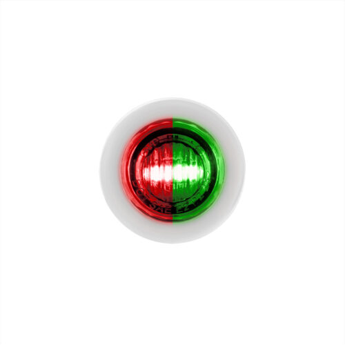 2 LED 3/4" Mini Dual Function Double Fury Light (Clearance/Marker) - Red & Green LED/Clear Lens 36194