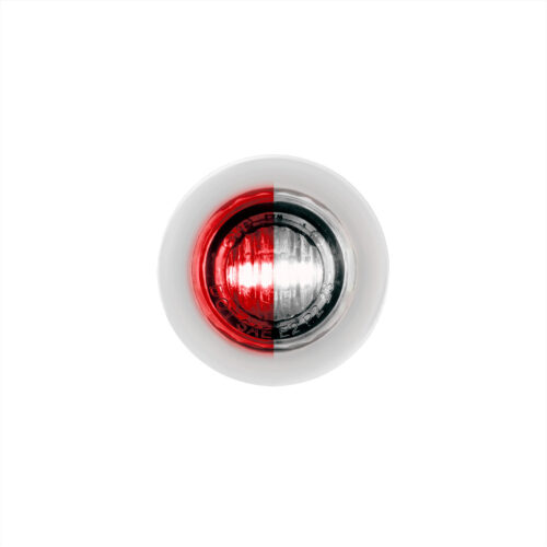2 LED 3/4" Mini Dual Function Double Fury Light (Clearance/Marker) - Red & White LED/Clear Lens 36196